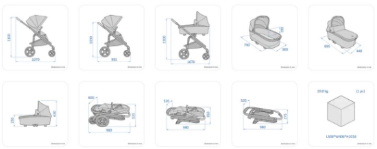 Slika Maxi-Cosi kolica 2u1 Plaza Plus + košara - Essential Graphite