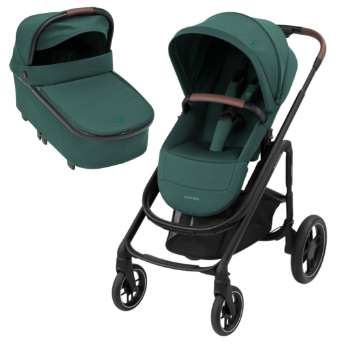 Slika Kolica 2u1 Plaza Plus + košara - Essential Green Maxi-Cosi 