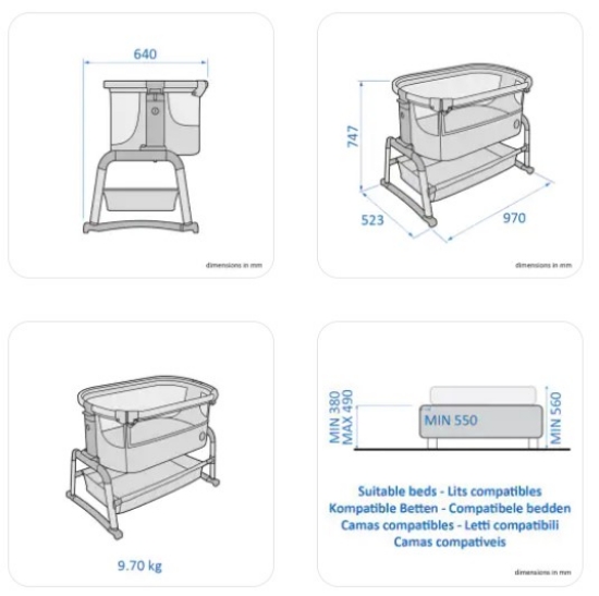 Slika Maxi-Cosi Iora Air kolijevka, Beyond Graphite
