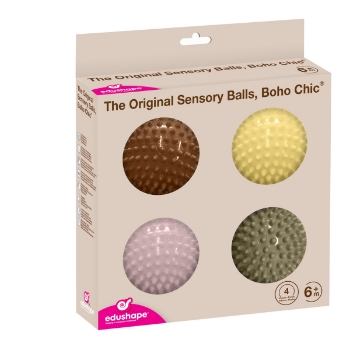 Slika Edushape lopte Sensory Balls 10cm - 4 kom - Boho Chic