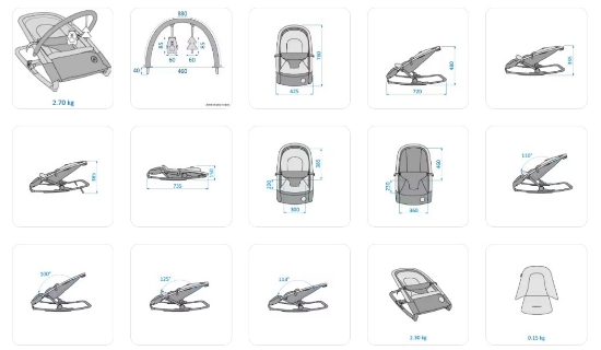 Slika Maxi-Cosi Ležaljka Kori Eco - Beyond Grey