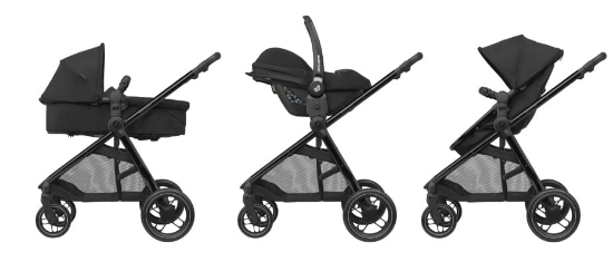 Slika Maxi-Cosi kolica 2u1 Zelia3 Luxe + košara - Twillic Black