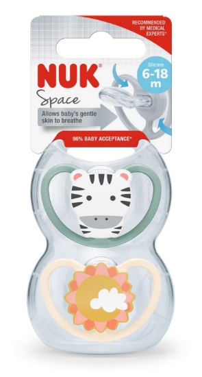 Slika Duda varalica silikonska Space s2 (6-18m) 2 kom/box NUK