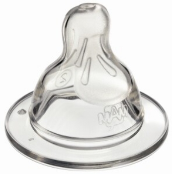 Slika Sisač silikonski za bočice Anti-Colic 2+ mj srednji protok 2 kom MAM