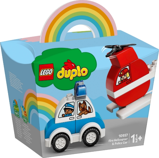 Slika LEGO® DUPLO® 10957 Vatrogasni helikopter i policijski auto