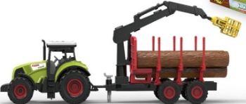 Slika Traktor sa prikolicom i trupcima - FT TRAKTORI  