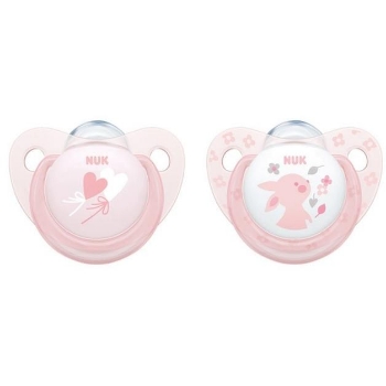 Slika Duda varalica silikonska baby roza 0-6m 2/1 NUK