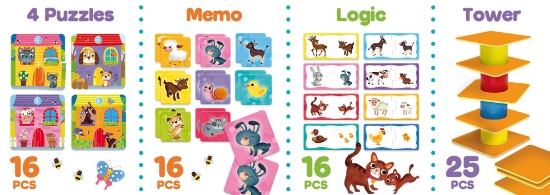Slika Puzzle za djecu od 12+ mjeseci 4u1 LISCIANI