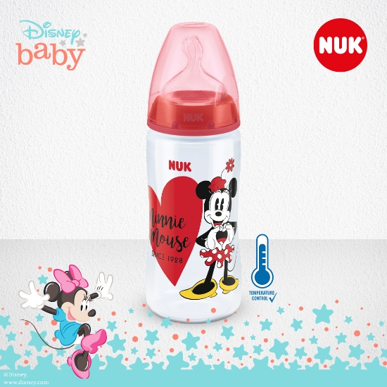 Slika Plastična bočica First Choice + s  pokazivačem temperature mickey 300 ml NUK