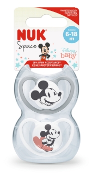 Slika Duda varalica silikonska Space Mickey mickey vel.2 (6-18m) 2 kom NUK