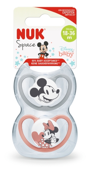 Slika Duda varalica silikonska Space Mickey mickey vel.3 (18-36m) 2 kom NUK