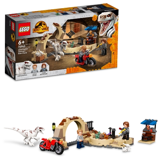 Slika LEGO® JURASSIC WORLD™  76945 Dinosaur Atrociraptor: Potjera na motociklu