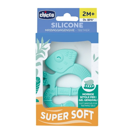 Slika Grickalica za djecu silikonska kameleon 2m+ mint CHICCO