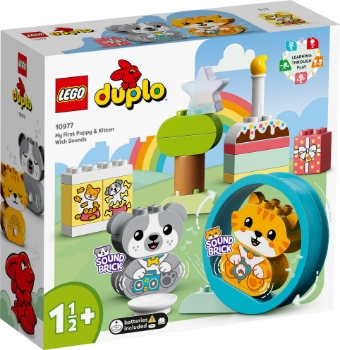 Slika LEGO® DUPLO® 10977 Moj prvi pas i mačka sa zvukovima