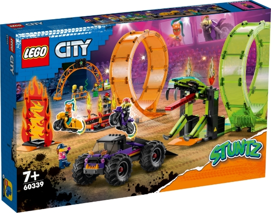 Slika LEGO® CITY 60339 Arena za vratolomije s dvostrukom petljom