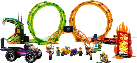 Slika LEGO® CITY 60339 Arena za vratolomije s dvostrukom petljom