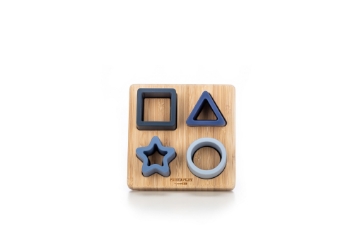 Slika Set silikonskih oblika na drvenom pladnju plavi 46200 - FREE 2 PLAY 