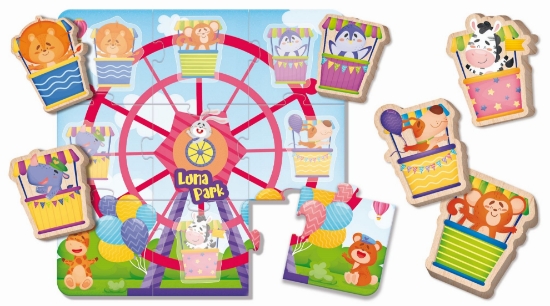 Slika Montessori Wood baby puzzle luna park LISCIANI