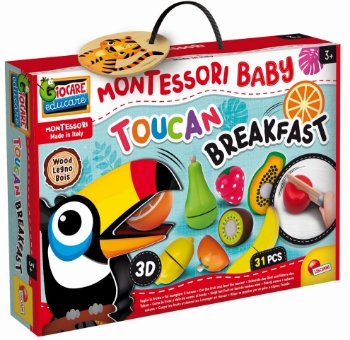 Slika Montessori Wood voće i povrće - nahrani tukana LISCIANI