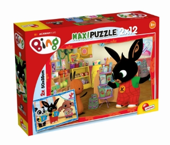 Slika Maxi puzzle BING 2x12 kom u školi LISCIANI