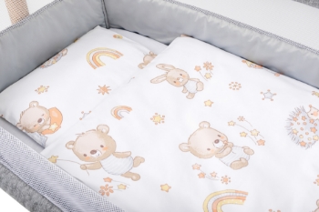 Slika Posteljina za kolijevku/košaru 5-djelna Veseli prijatelji BUBABA BY FREEON