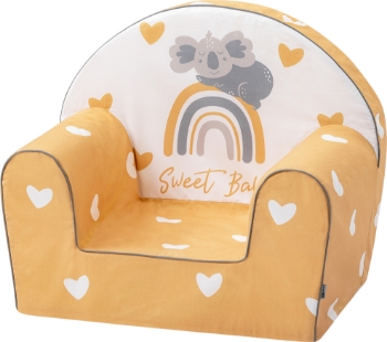 Slika Dječja fotelja žuta srca BUBABA BY FREEON