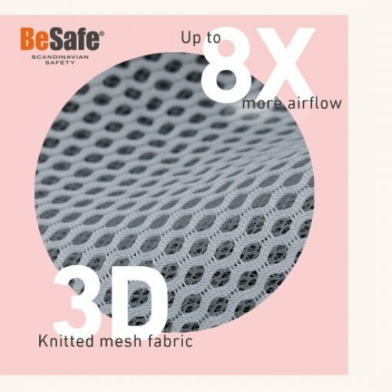 Slika BeSafe autosjedalica iZi Flex Fix i-Size (100 -150 cm), Antracit mesh, tamno siva