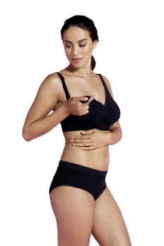 Slika Carriwell Grudnjak za trudnice i dojilje podstavljeni GelWire crni, L