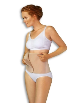 Slika Carriwell Steznik za trbuh od organskog  pamuka na čičak - prirodni, L/XL