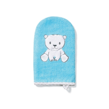 Slika Rukavica za pranje bambus Medo plava BabyOno