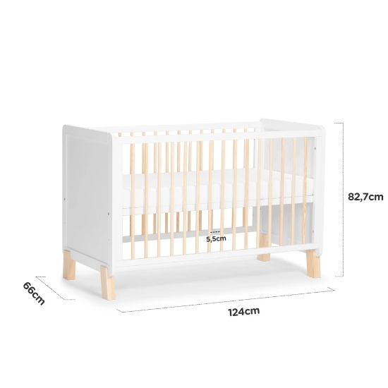 Slika Kinderkraft NICO krevetić za bebe, bijeli 