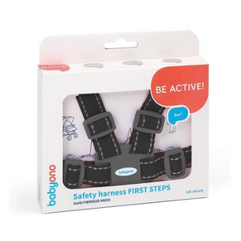 Slika Sigurnosni pojas za učenje hodanja crno-siva  BabyOno