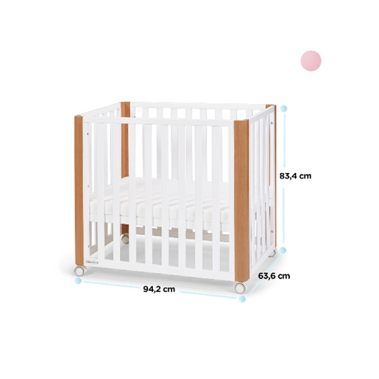 Slika Kinderkraft KOYA krevetić za bebe 4 u 1 + madrac 