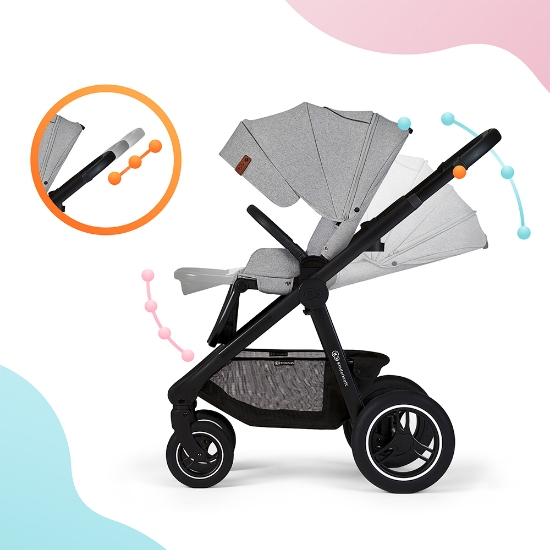 Slika Dječja kolica Everyday 2u1 light gray CZM Kinderkraft