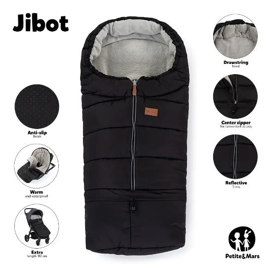 Slika Zimska vreća za kolica 3 in 1 Footmuff Jibot Ink Black PETITE&MARS