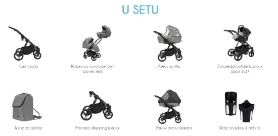 Slika Dječja kolica Kunert Lazzio CZA, boja 12 3u1 B