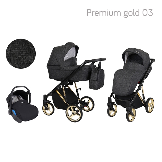 Slika Dječja kolica Kunert Molto Premium Gold, boja 03 3u1 B