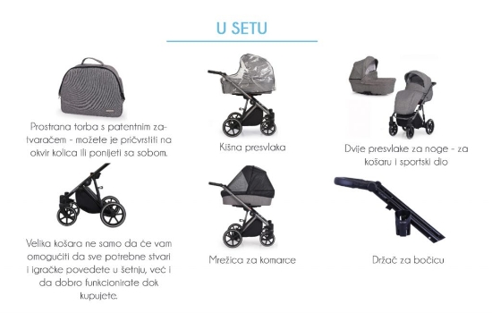 Slika Dječja kolica Kunert Molto Premium Gold, boja 03 3u1 B