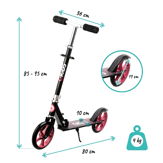 Slika QKIDS WEISS romobil, pink 
