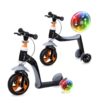 Slika MoMi ELIOS balans bicikl i romobil, orange 