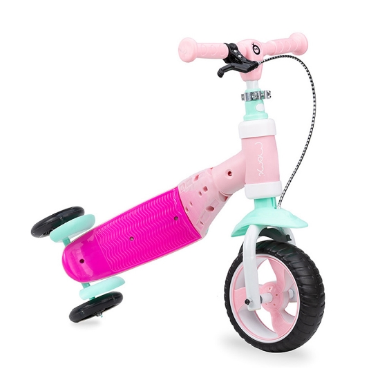 Slika MoMi ELIOS balans bicikl i romobil, pink 