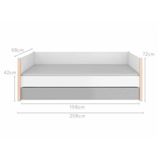 Slika Krevet 90 x 200 cm bijeli Pinette Bellamy 