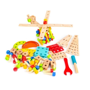 Slika Drvena konstrukcija - set građevnih blokova
