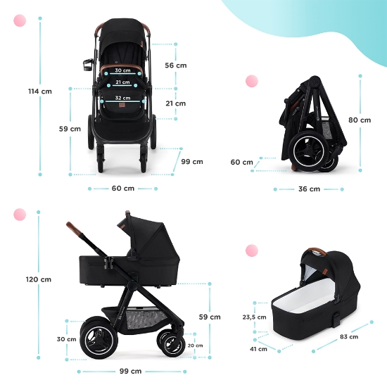 Slika Dječja kolica Everyday 2u1 dark gray CZM Kinderkraft