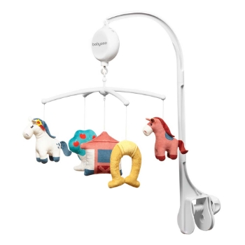 Slika Glazbeni vrtuljak za dječji krevetić Konjići BabyOno