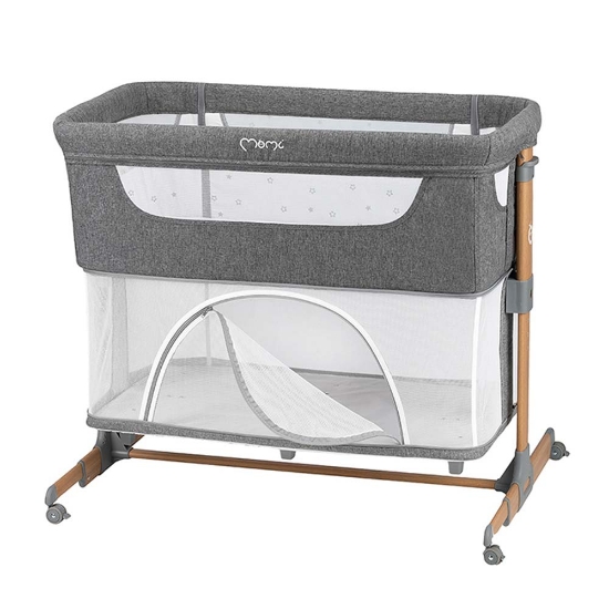 Slika MoMi SMART BED krevetić za bebe 4 u 1, siva 