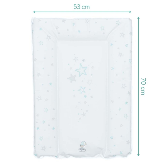 Slika Podloga za prematanje luxe soft 53x70x4 cm soft plave zvijezde Fillikid