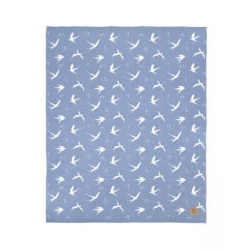 Slika Bellamy Fly pamučna dekica 80 x 100 cm, plava