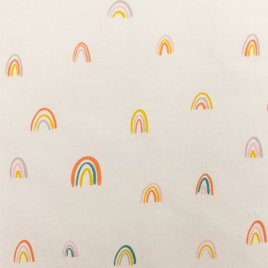 Slika Navlaka za posteljinu 2 dijela 100x140 cm Rainbows beige Fillikid