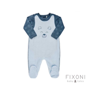 Slika Kombinezon za bebe dugi rukav Lt. Blue vel. 62 Fixoni